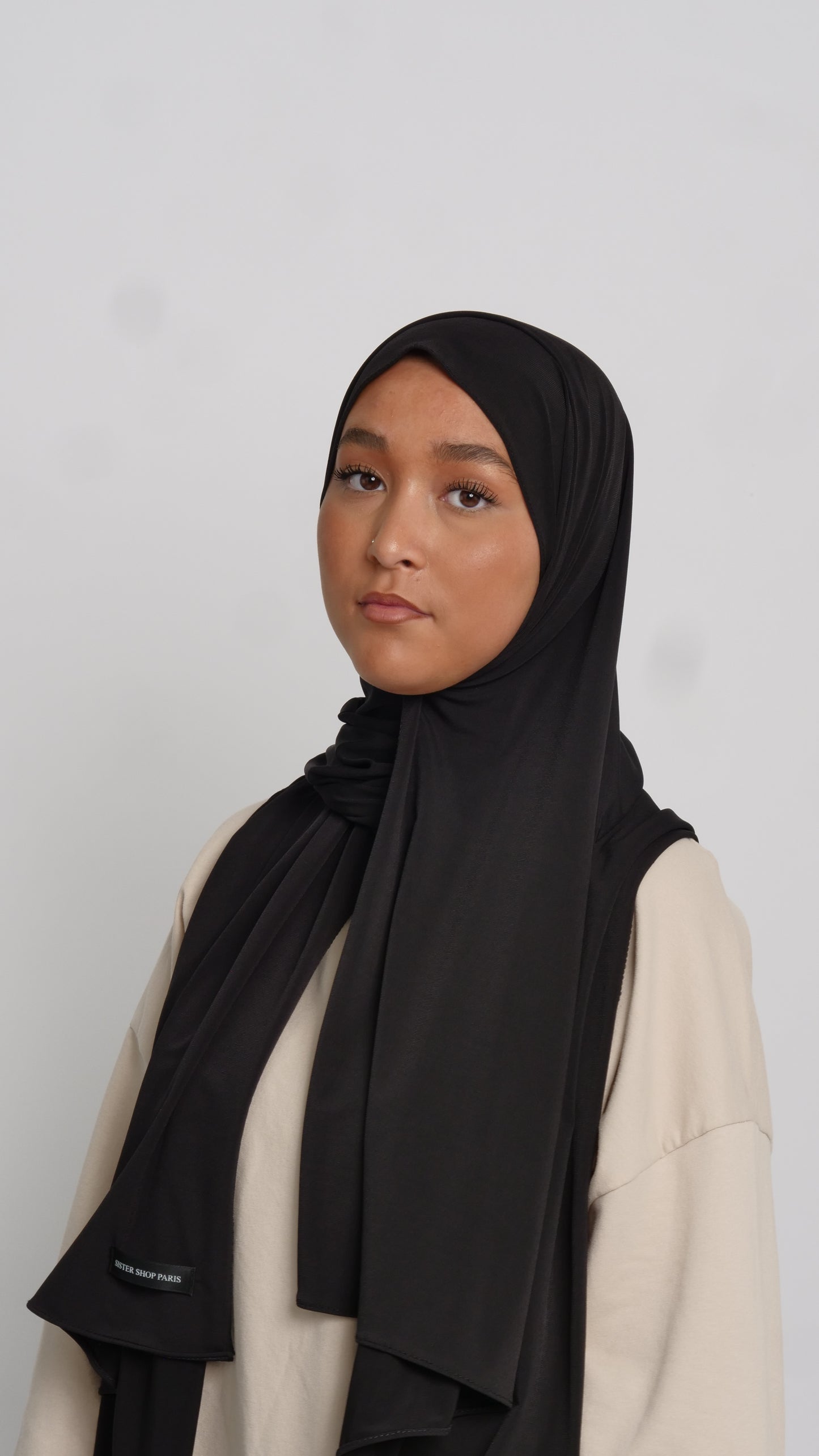 Hijab jersey luxe noir