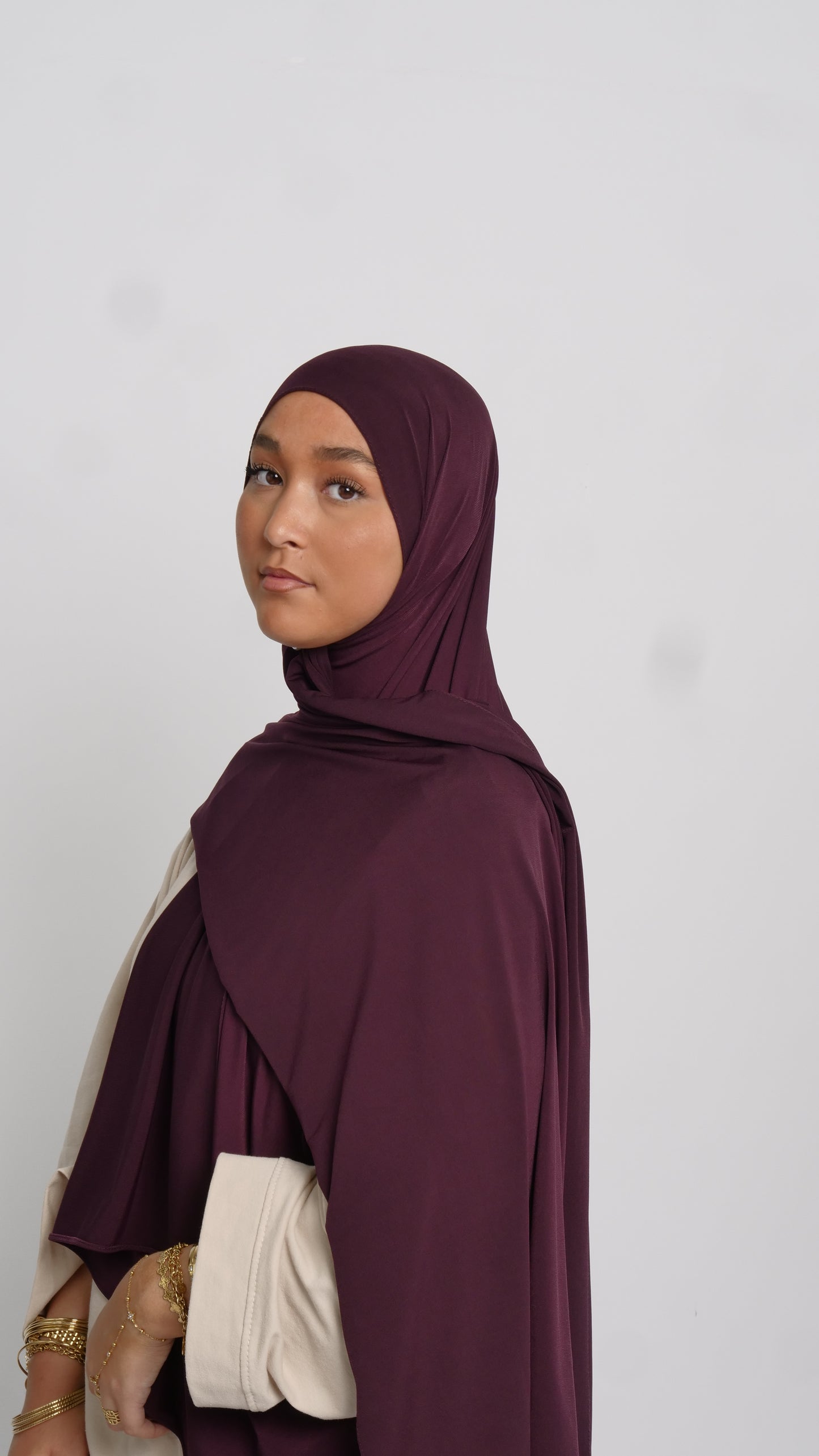 Hijab jersey luxe wine