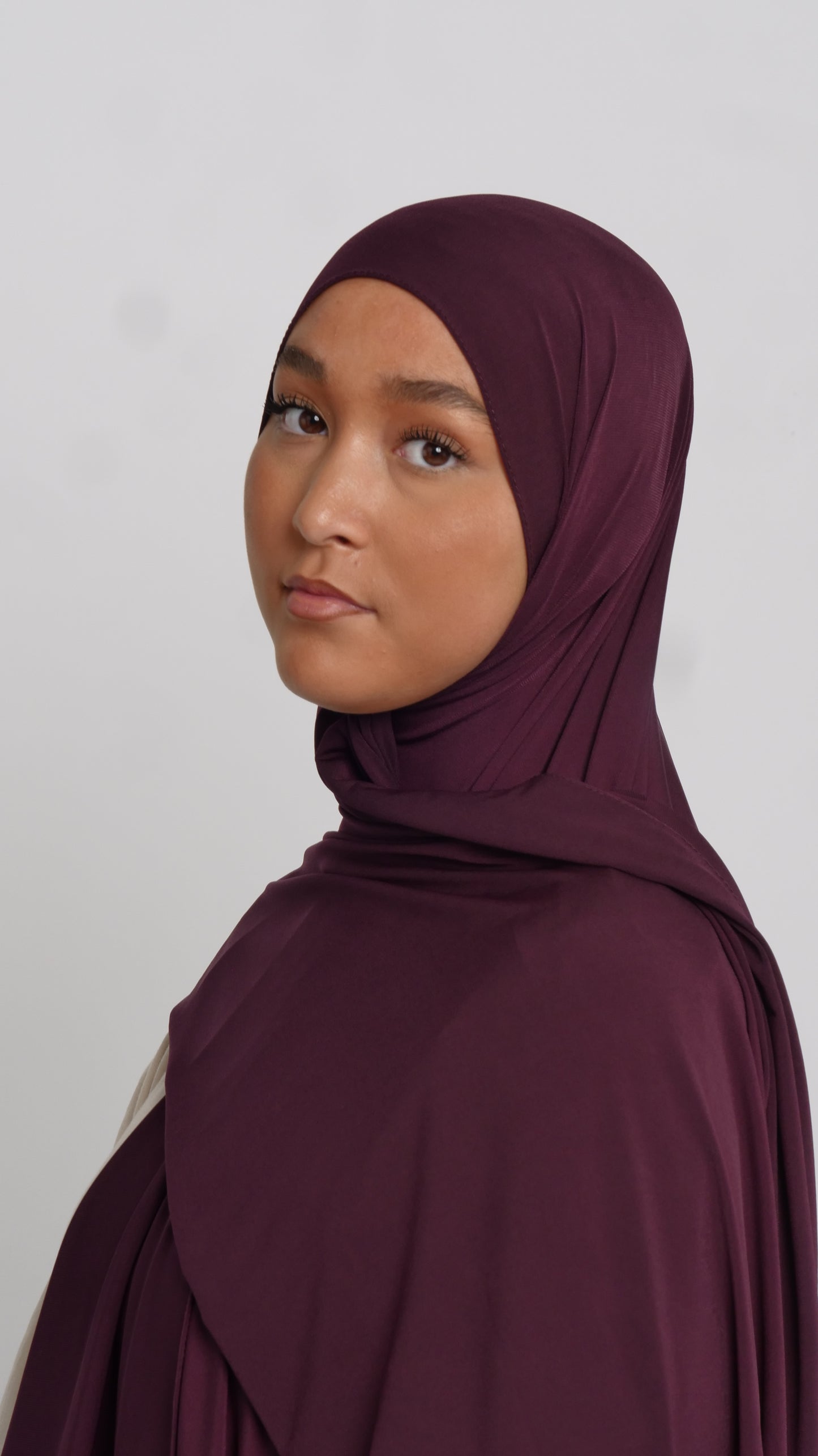 Hijab jersey luxe wine