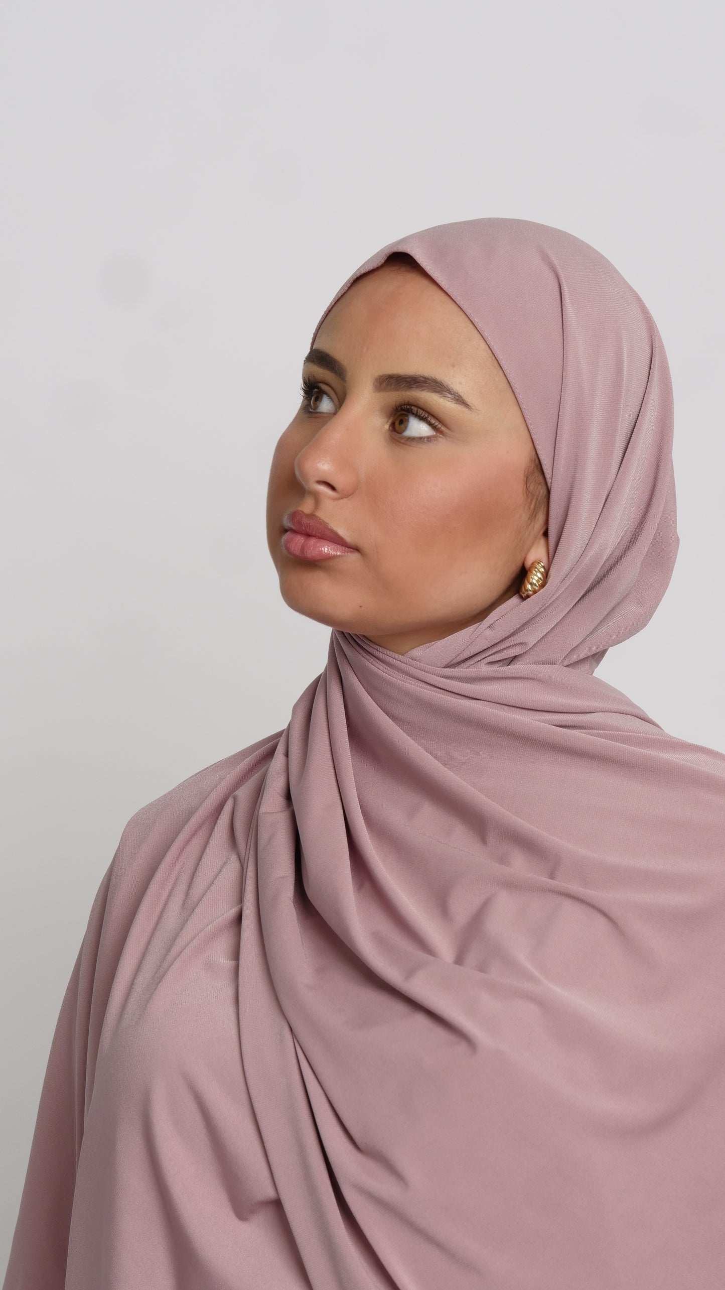 Hijab jersey luxe vieux rose