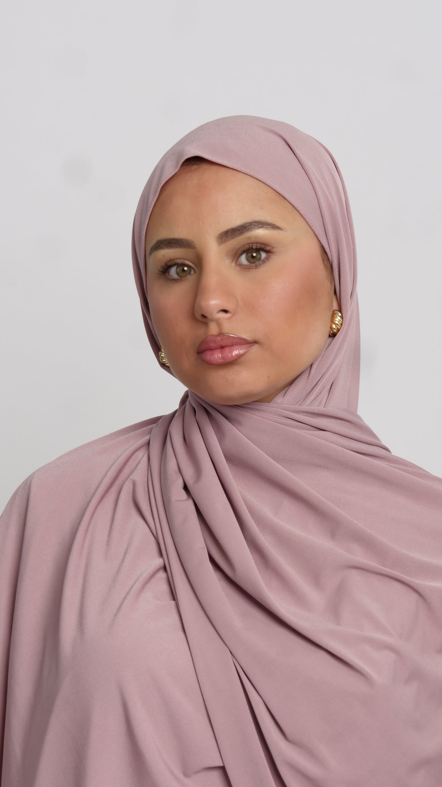 Hijab jersey luxe vieux rose