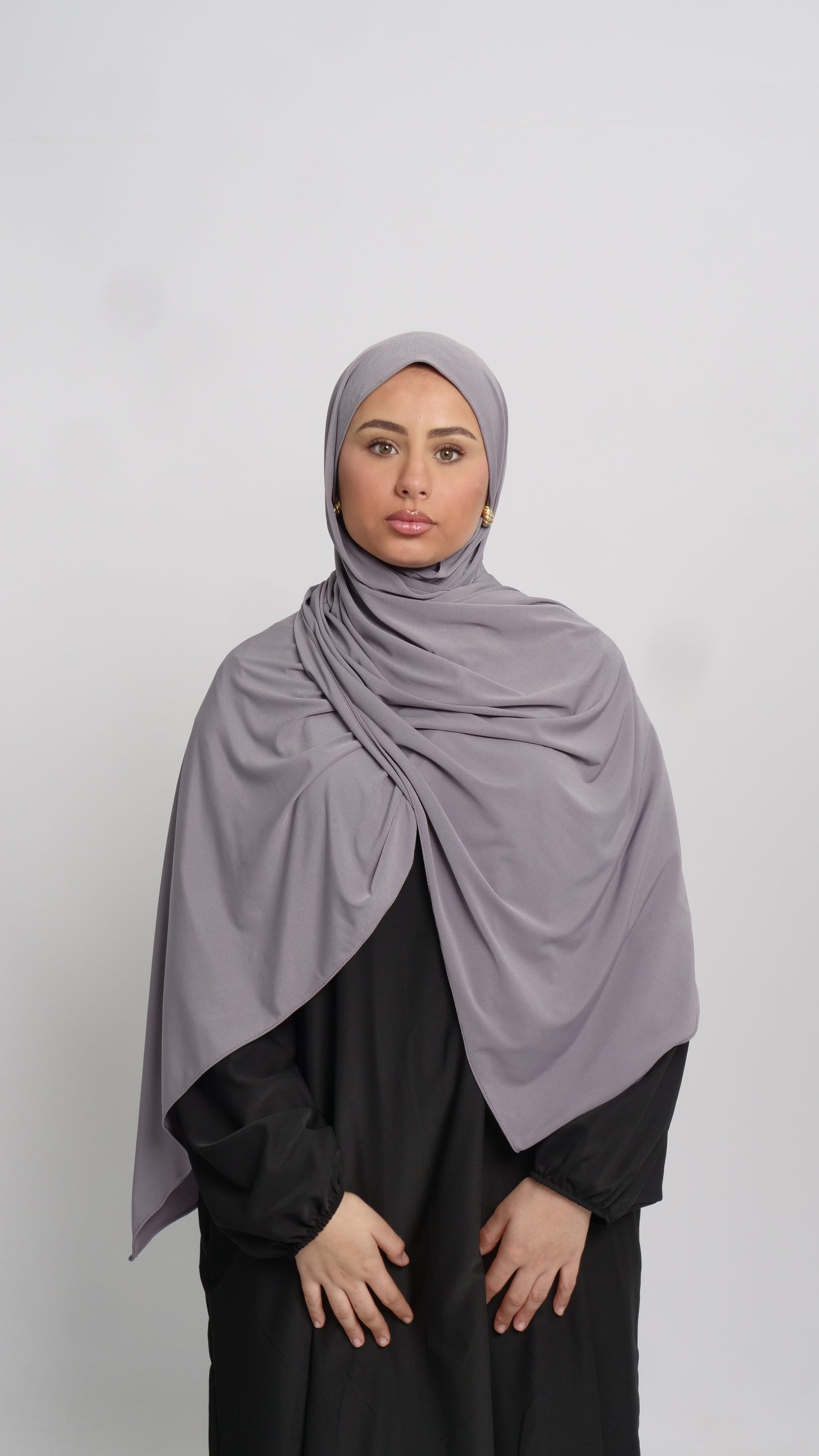 Hijab jersey luxe gris pragues