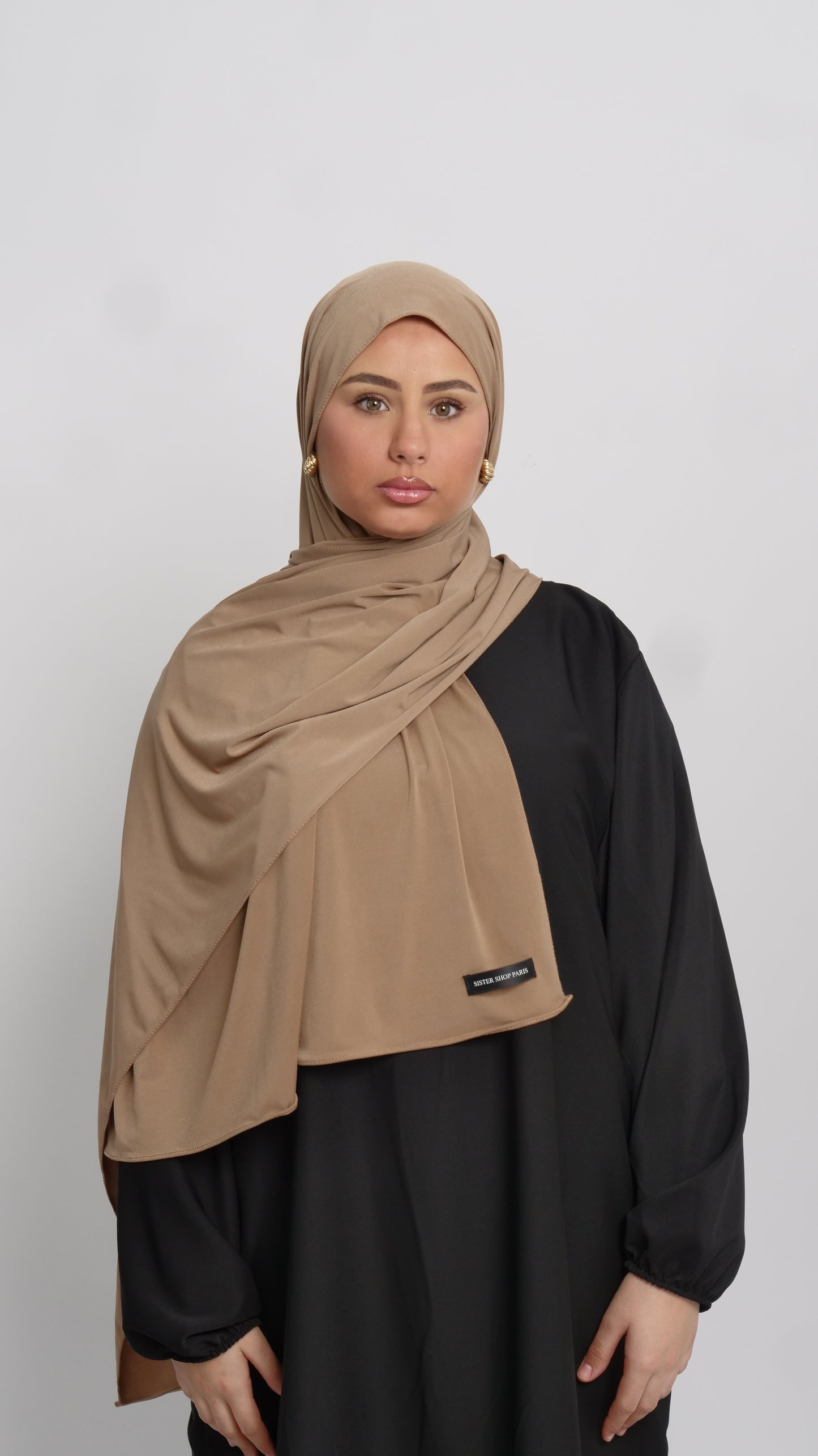 Hijab jersey luxe taupe