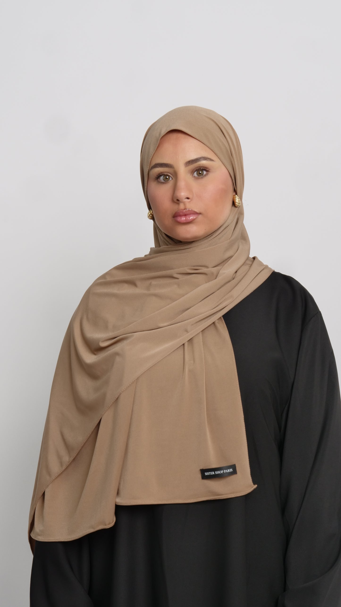 Hijab jersey luxe taupe