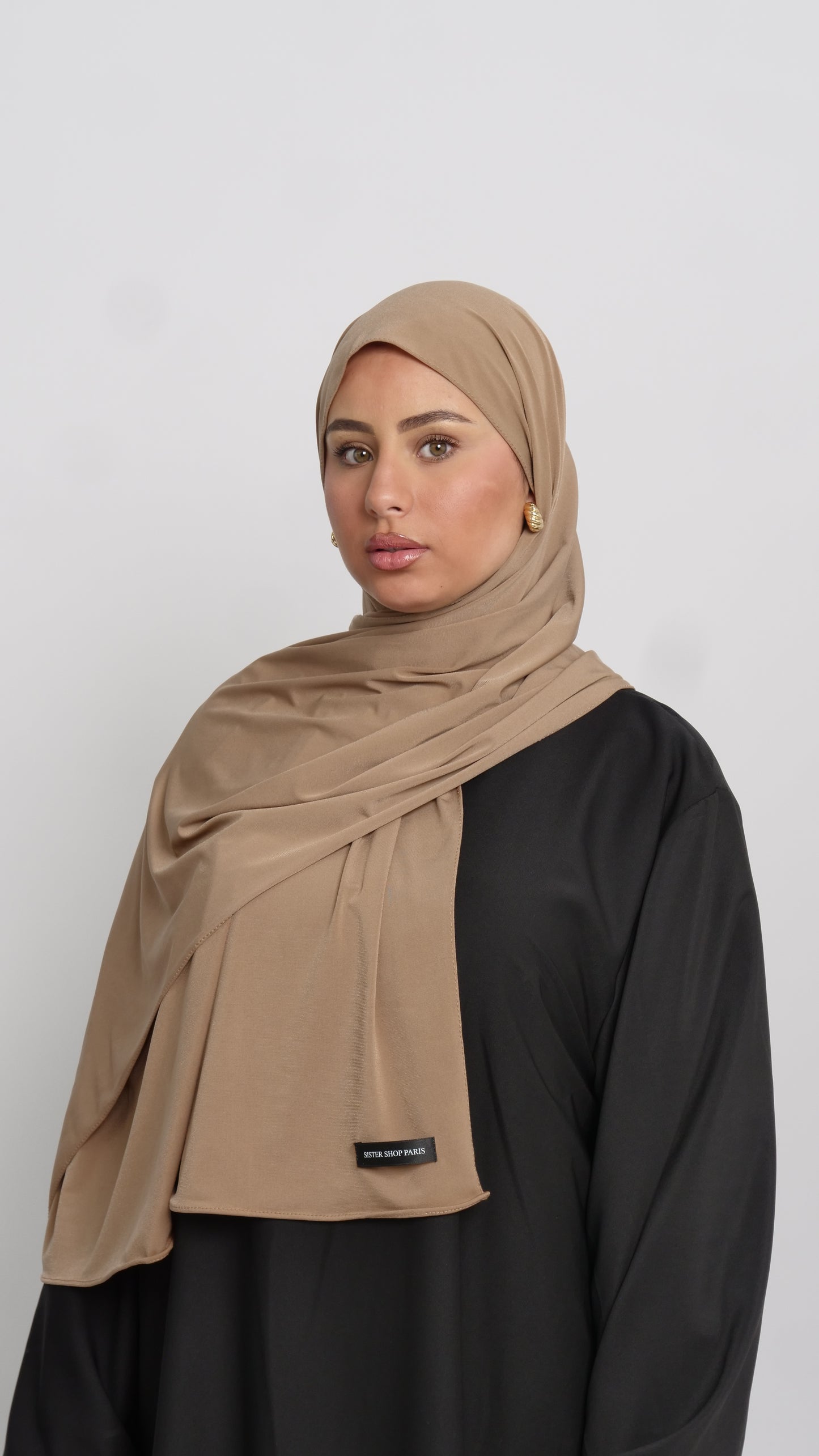 Hijab jersey luxe taupe