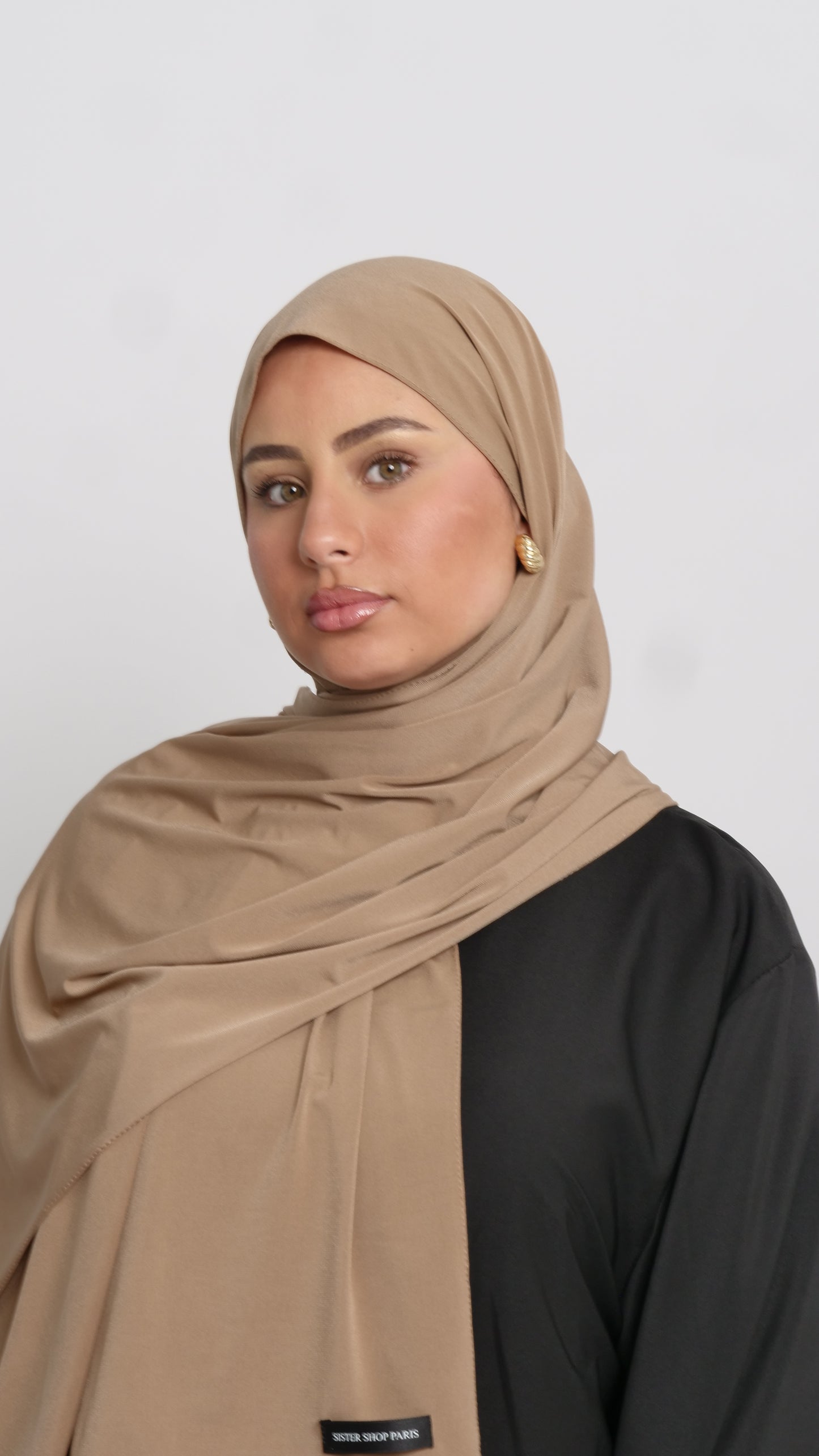 Hijab jersey luxe taupe