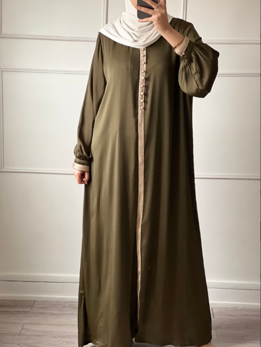 ABAYA CAFTAN VERT KAKI