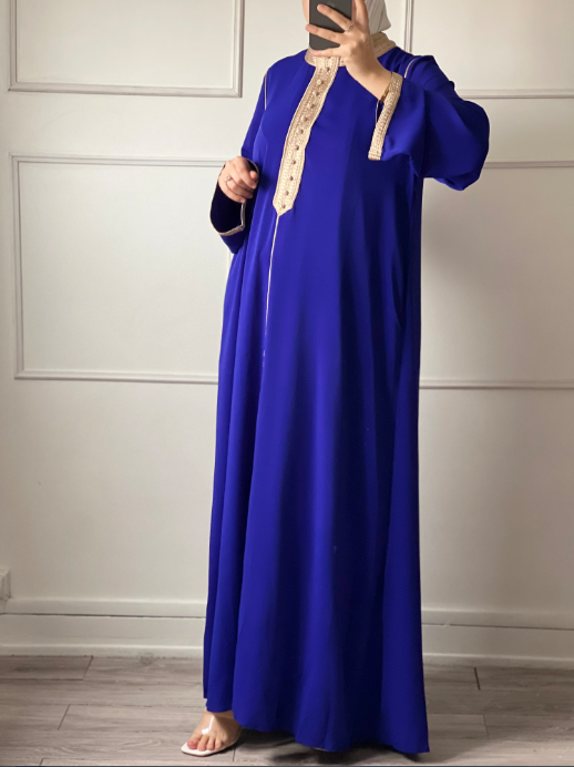 ABAYA MELINA inspiration caftan bleu roi