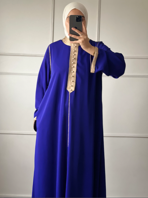 ABAYA MELINA inspiration caftan bleu roi