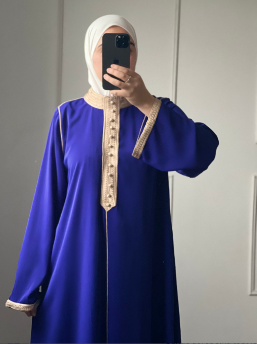 ABAYA MELINA inspiration caftan bleu roi