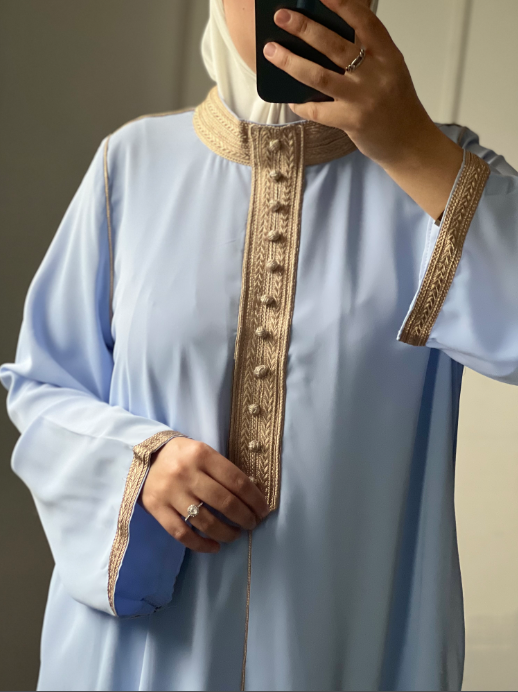 ABAYA MELINA inspiration caftan bleu ciel