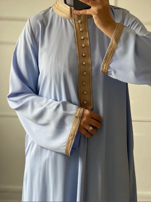 ABAYA MELINA inspiration caftan bleu ciel