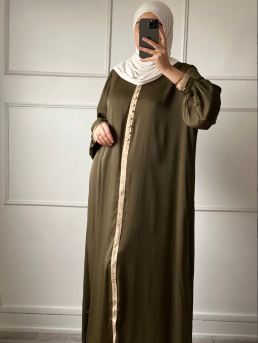 ABAYA CAFTAN VERT KAKI