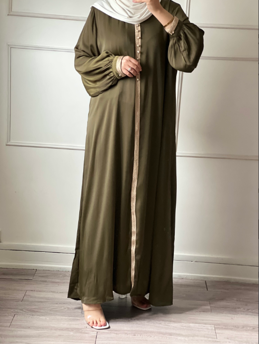 ABAYA CAFTAN VERT KAKI