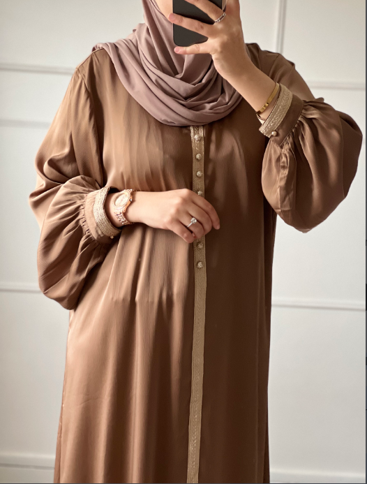 ABAYA CAFTAN MARRON CLAIR