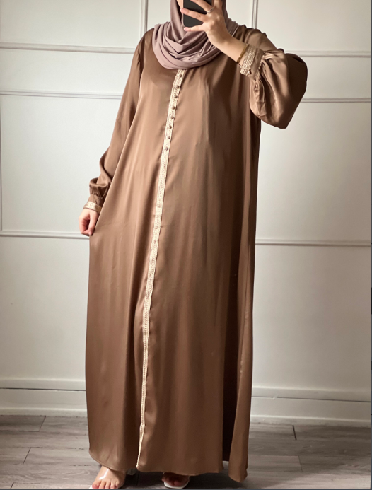 ABAYA CAFTAN MARRON CLAIR