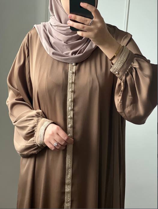 ABAYA CAFTAN MARRON CLAIR